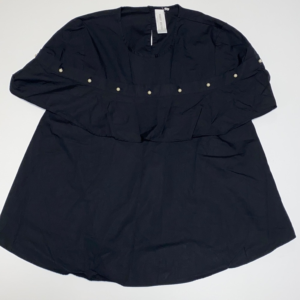 women’s Guest Editor A- Line pearled flowy top